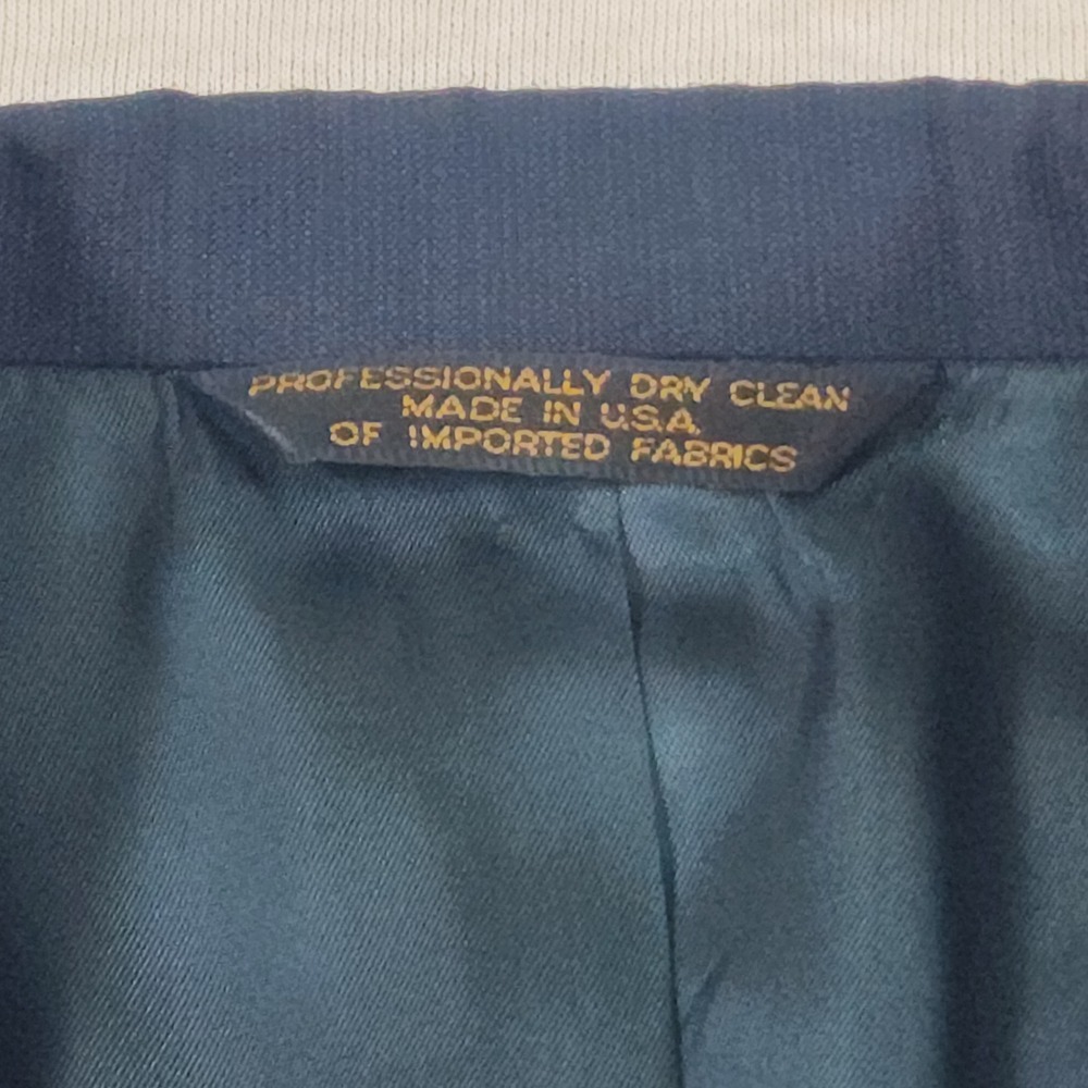 Vintage Mens 48R Navy Blue Blazer Jacket USA Made Talbot Jaimes Suit Coat - Picture 5 of 11
